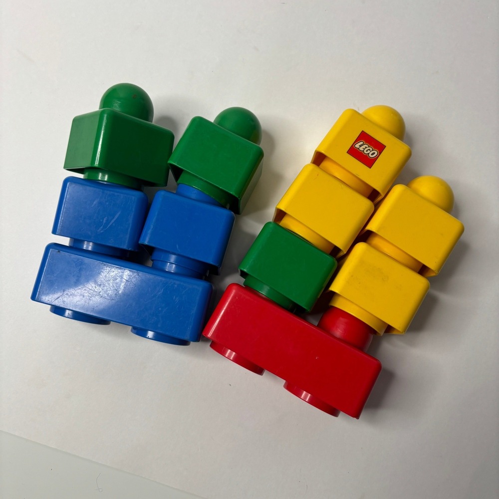 Lego Duplo Primo‎ Baby Toddler Building Blocks Lot of 11 Primary Colors Vintage